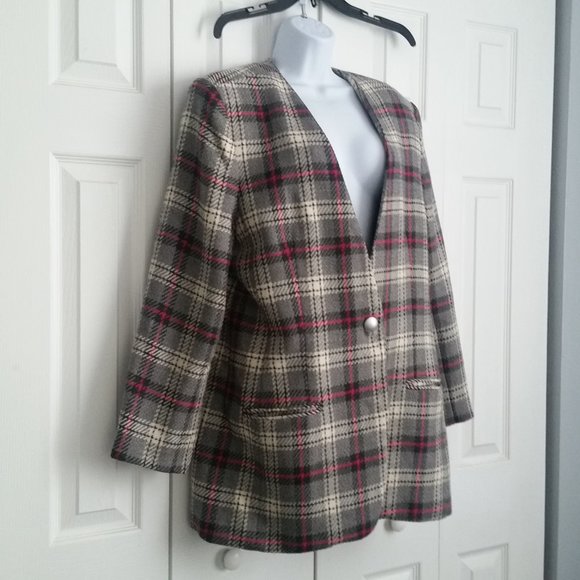 GIANNI SPORT COAT 100% WOOL SIZE 18 WOMENS ABRIGO - Picture 2 of 8